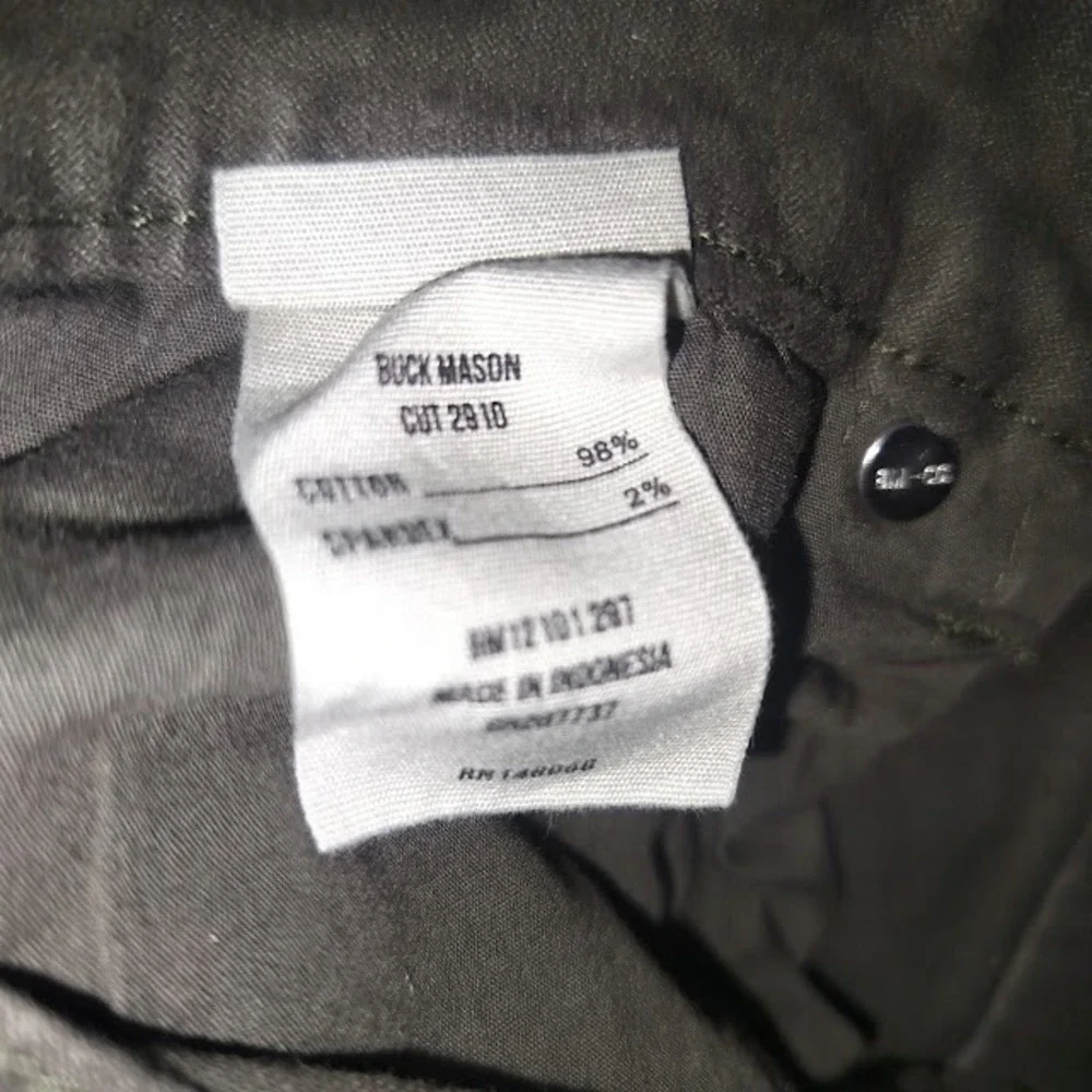 Buck Mason Green Cowboy Button Up Jeans Mens‎ 32x34 Cut